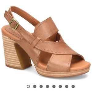 Kork-Ease Women’s Halley Leather Chunky Sandals, Size 7